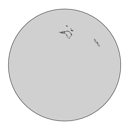 Azimuthalequidistant landarea projection issue in the southern hemisphere