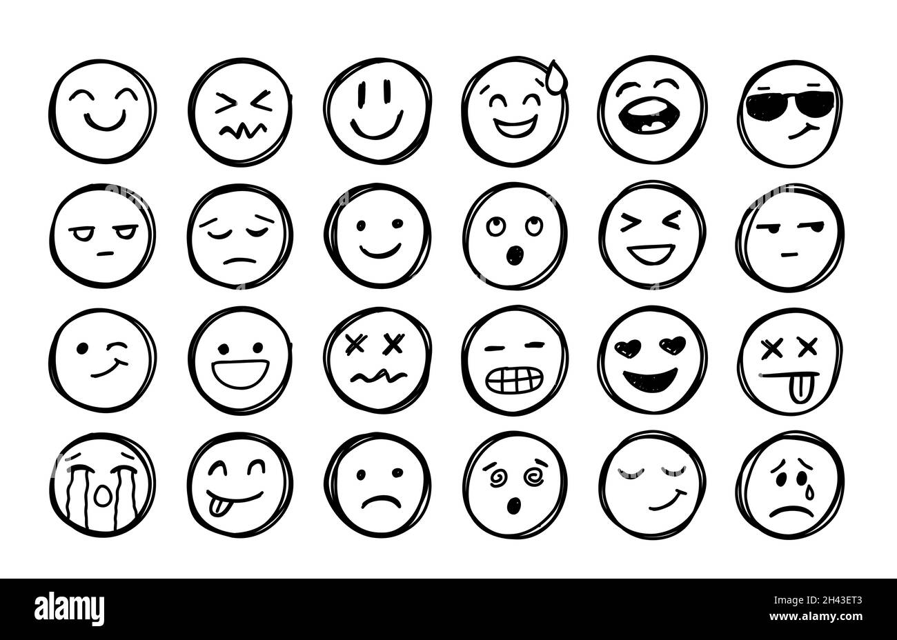 Smiley face black and white stock photos images