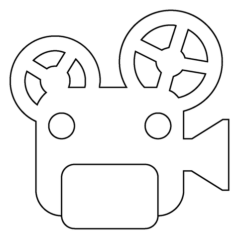 Film projector emoji coloring page free printable coloring pages