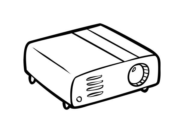 Coloring book image projector stock illustration