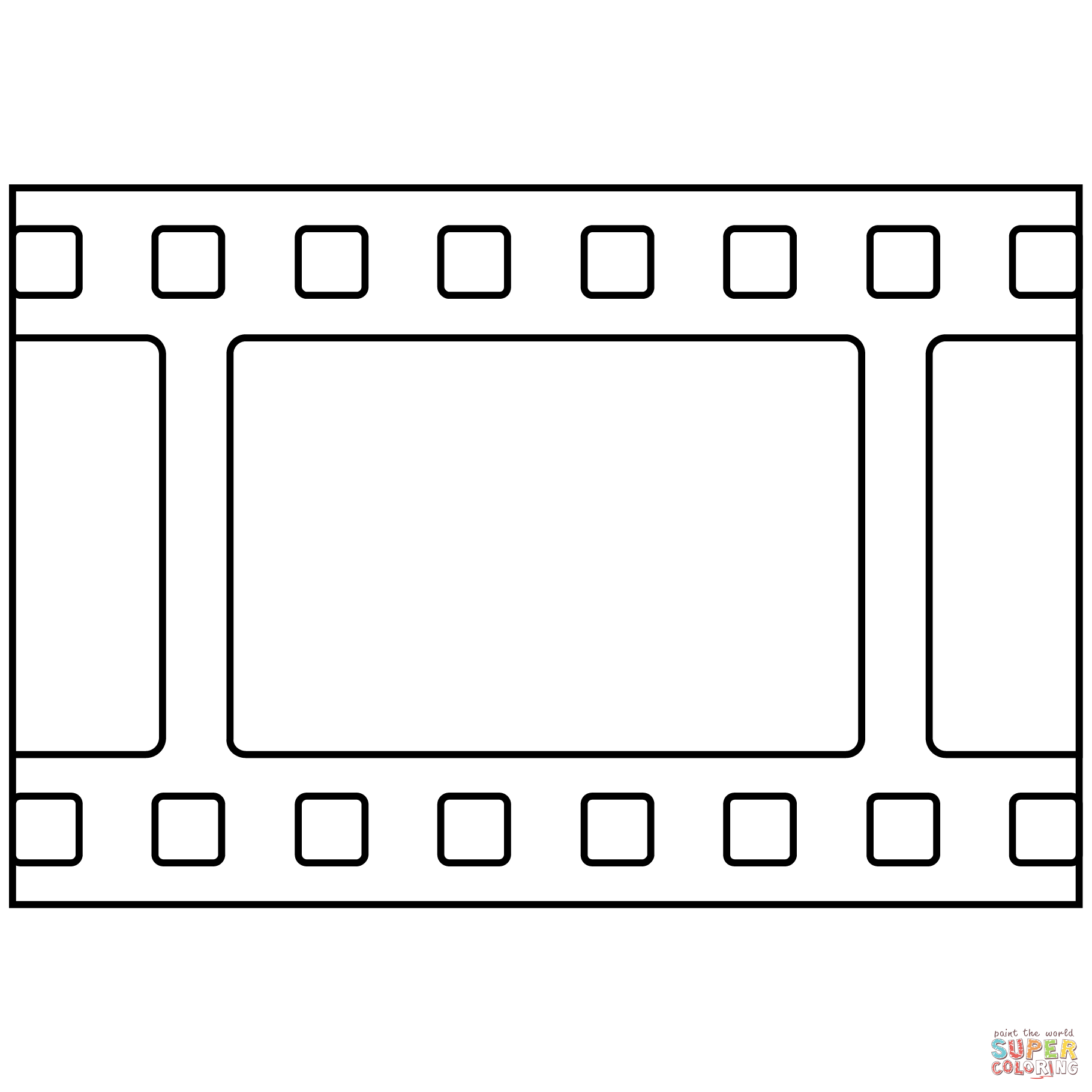 Film frames emoji coloring page free printable coloring pages