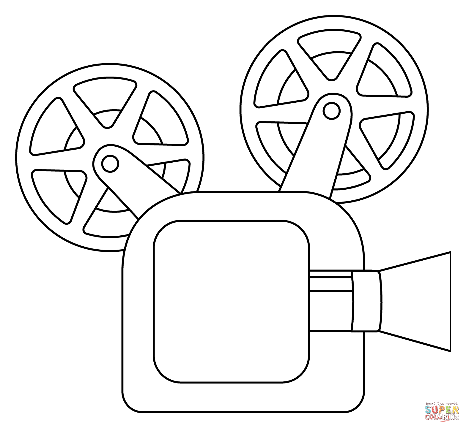 Film projector emoji coloring page free printable coloring pages