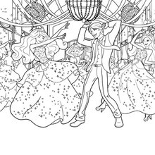 Prom party coloring pages