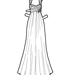 Prom paper doll coloring pages