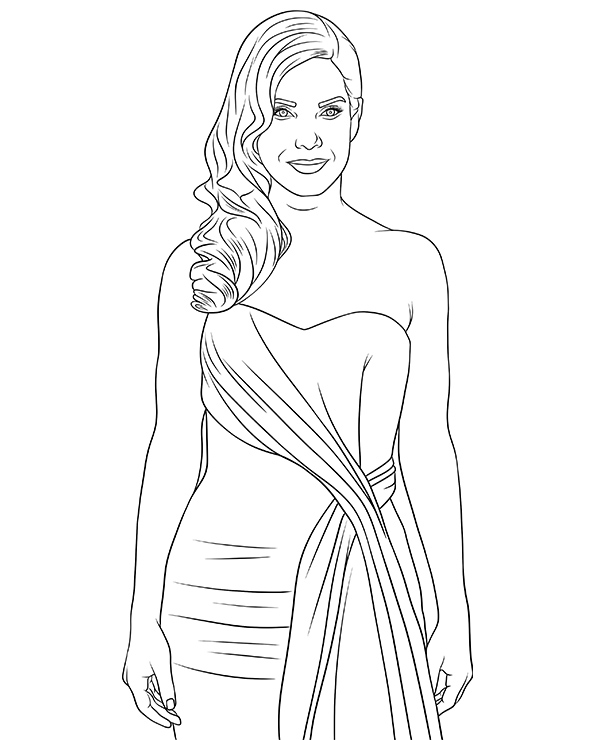 Sandra bullock coloring page actress