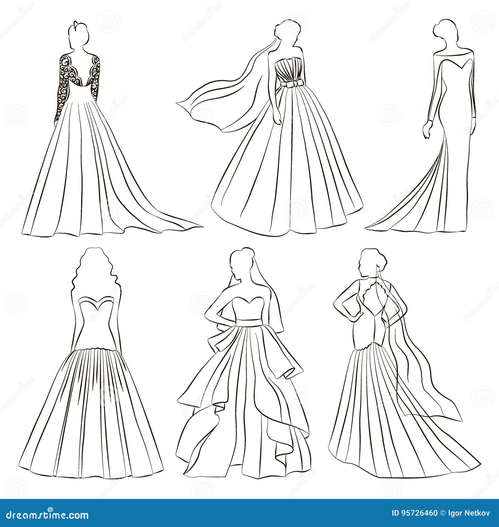 Classic dress styles stock illustrations â classic dress styles stock illustrations vectors clipart