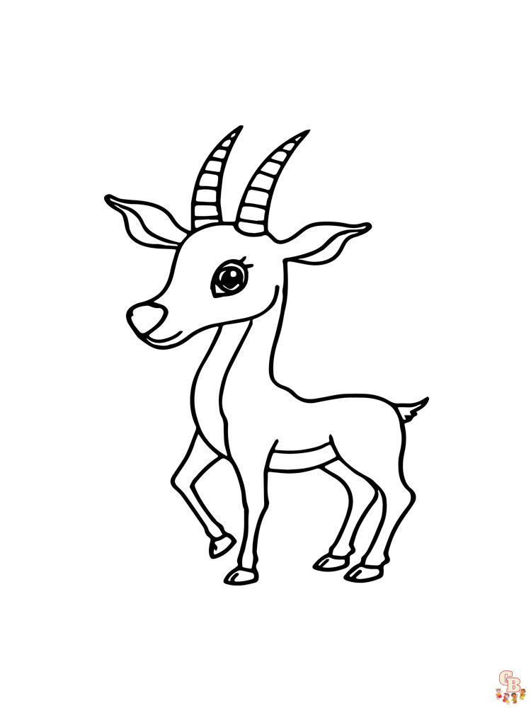 Antelope coloring pages free printable sheets for kids to enjoy