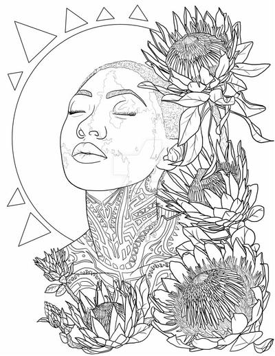 Protea coloring page by thimsy on