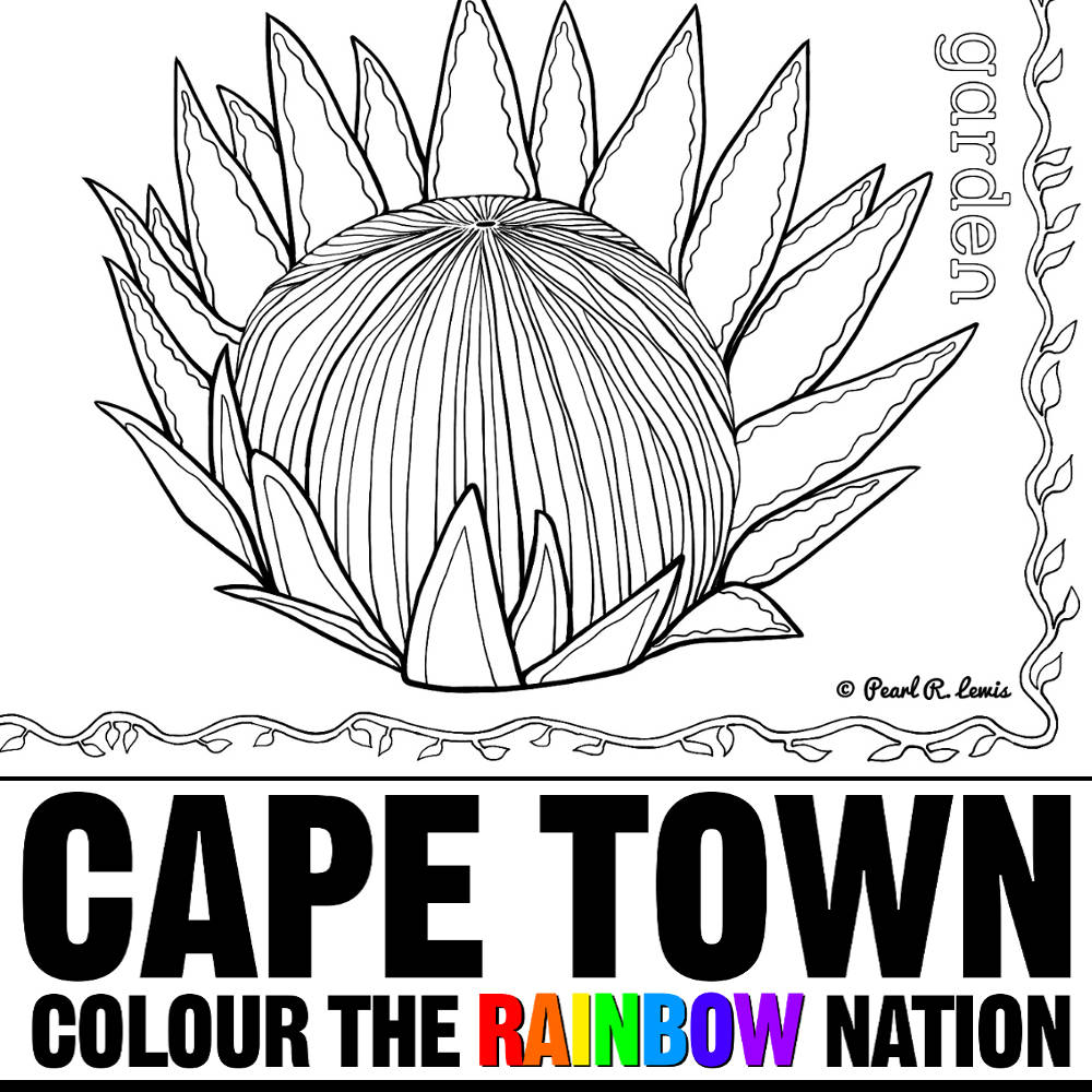 Cape town kirstenbosch gardens colouring pages