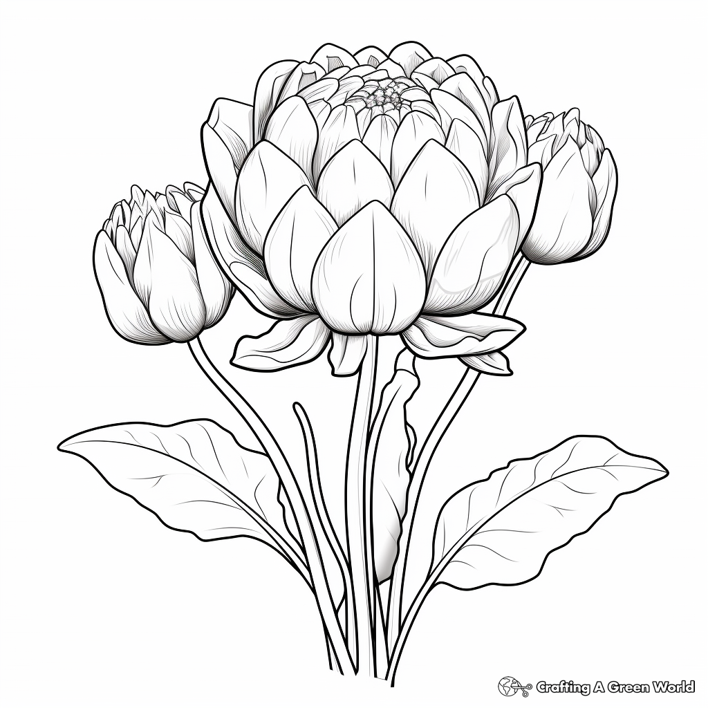Lotus for adults coloring pages
