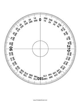 Protractor degrees