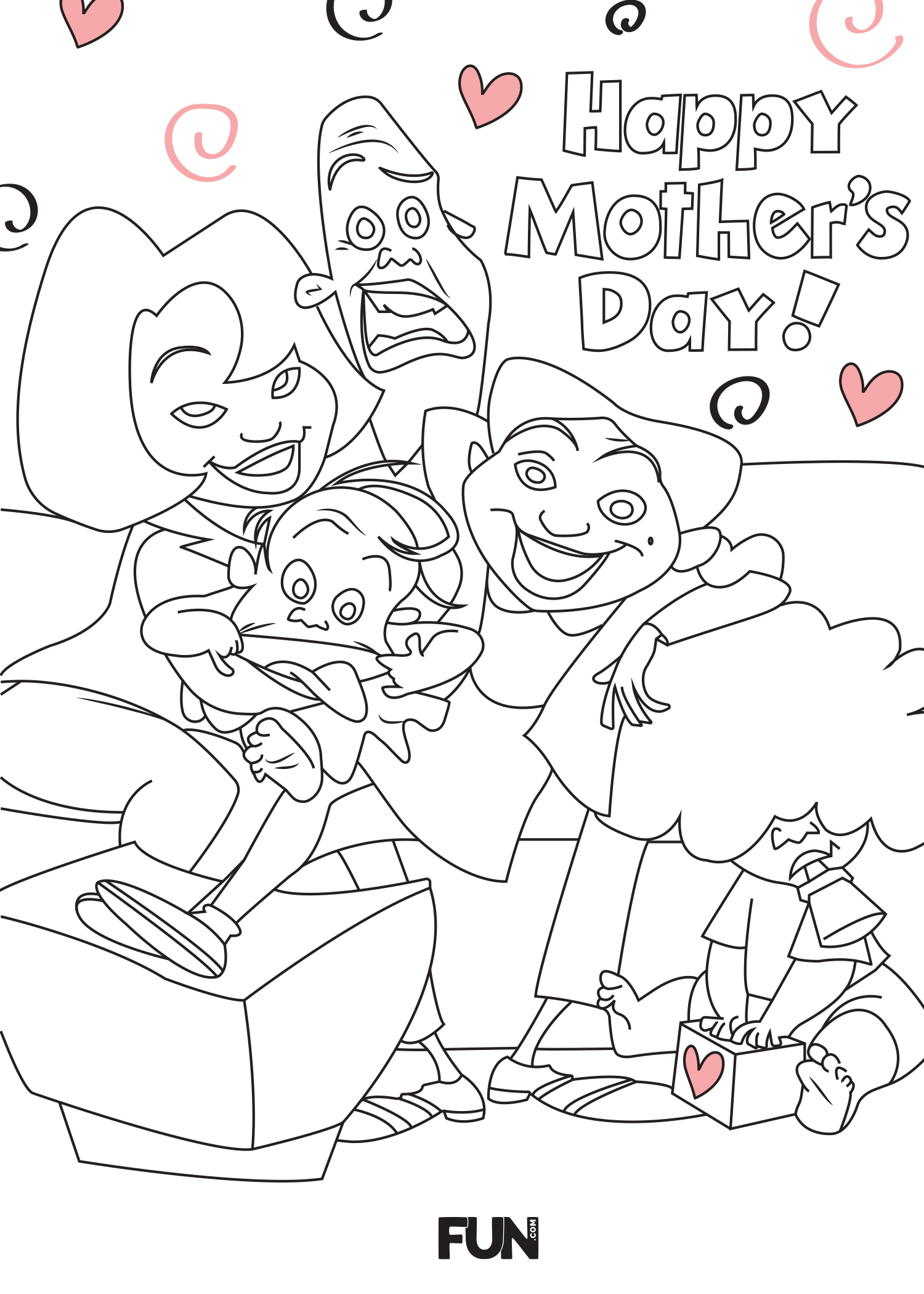 Geeky mothers day coloring cards to win mom points printables