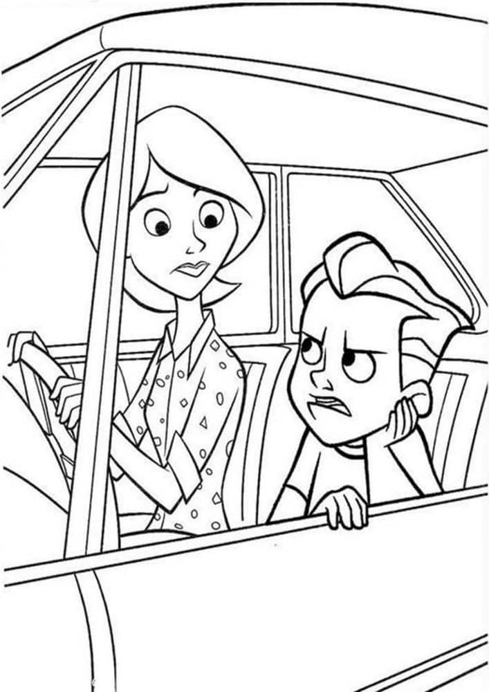 Free easy to print incredibles coloring pages