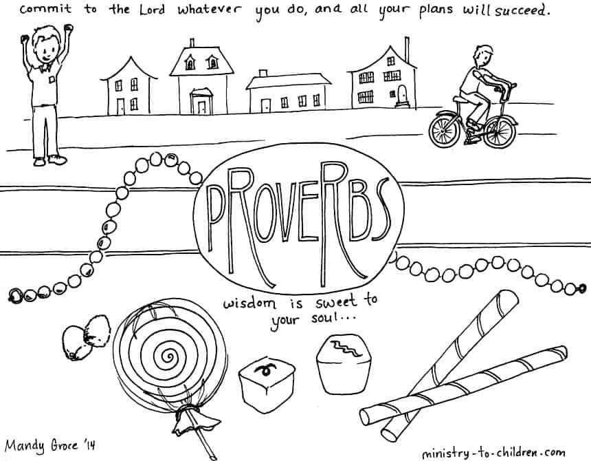 Proverbs bible coloring page