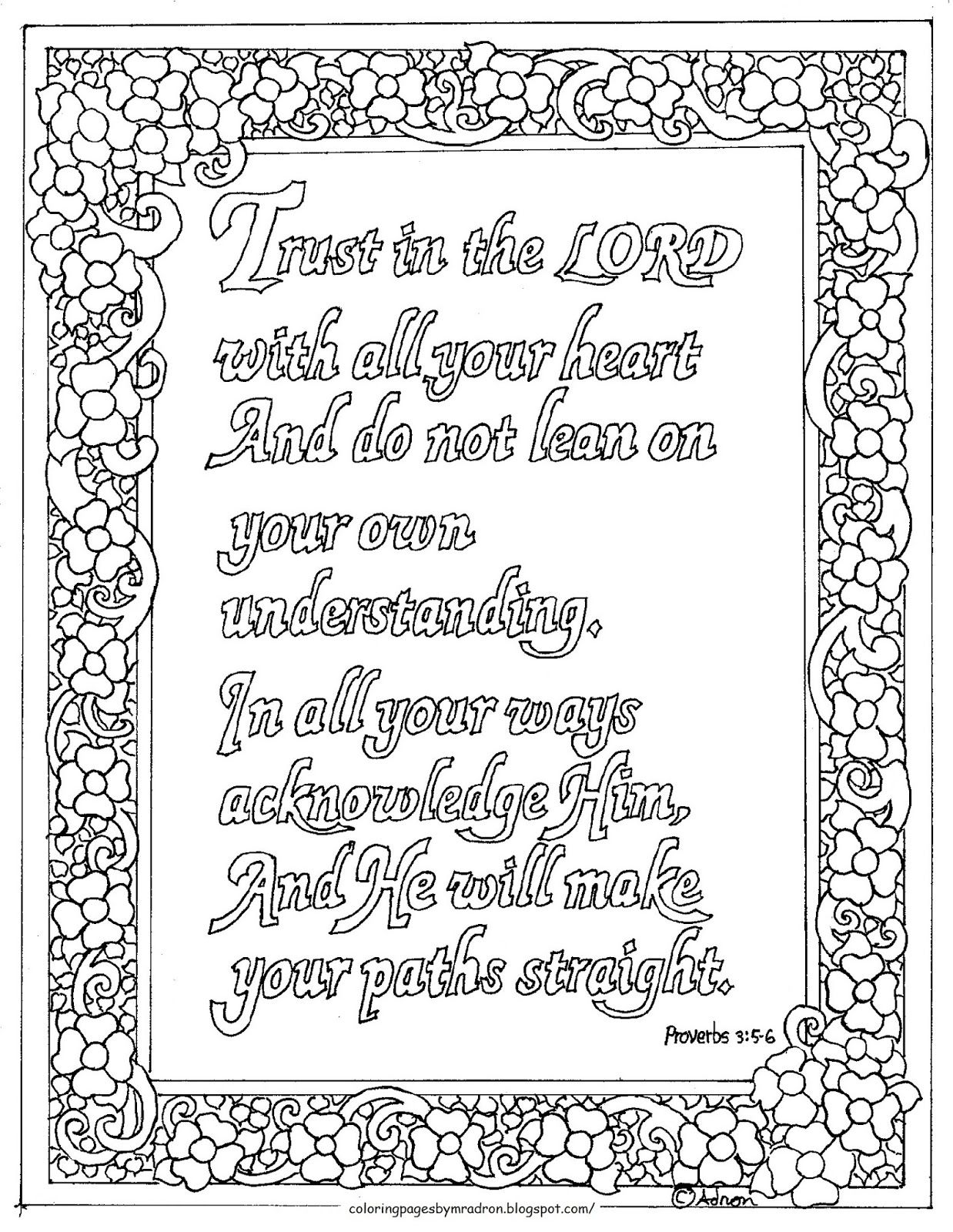 Coloring pages for kids by mr adron printable proverbs