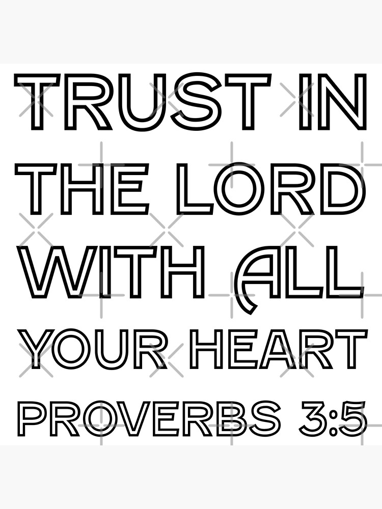 Trust in the lord with all your heart bible verse quote christian proverbs greeting card for sale by christiangoods