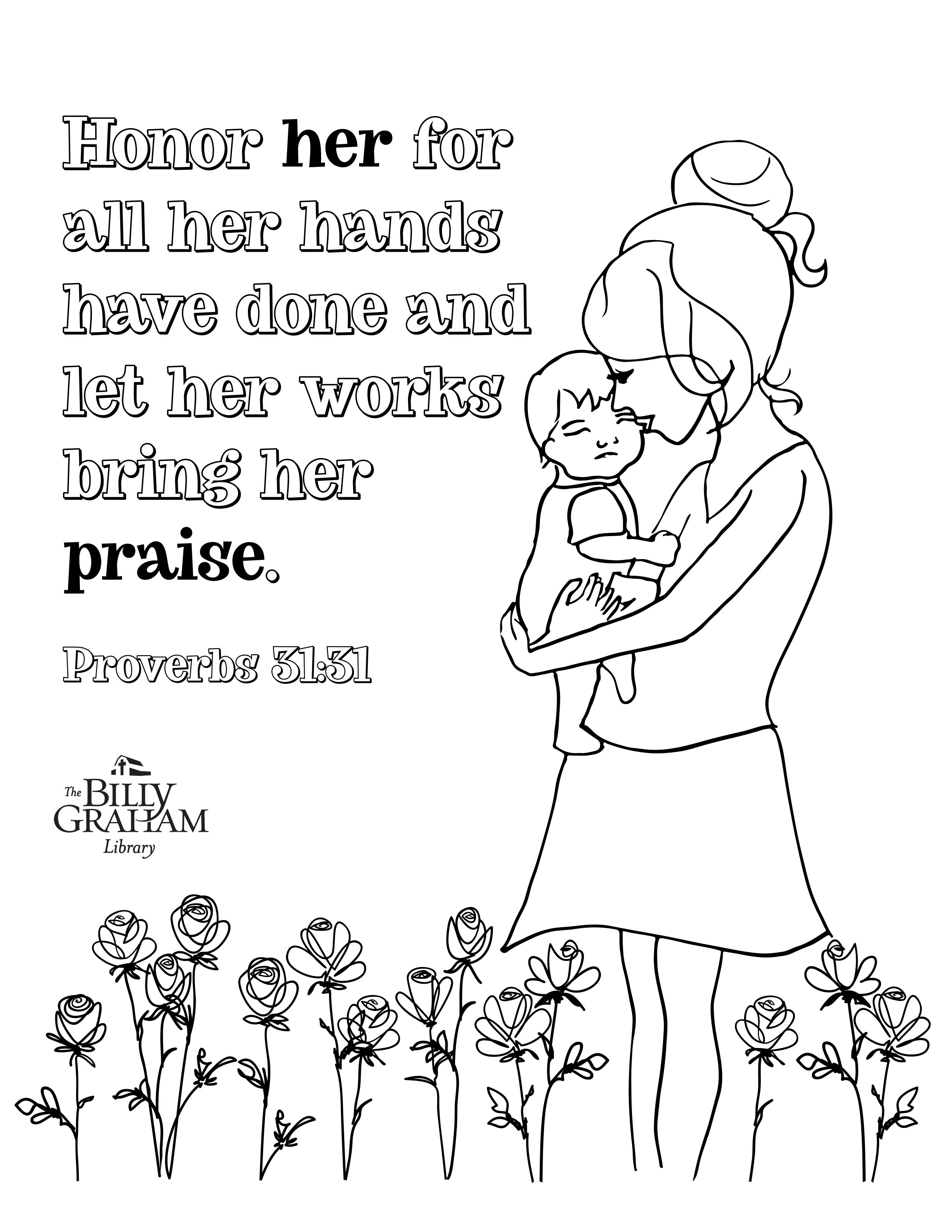 Mothers day coloring sheet