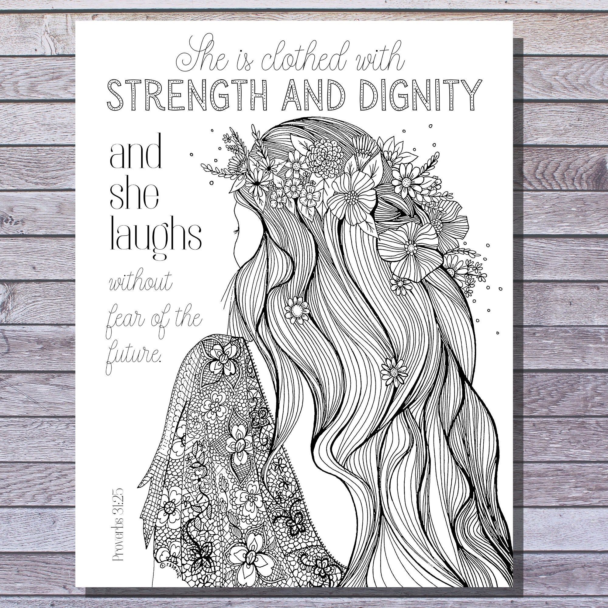 Printable scripture coloring page and greeting card printable