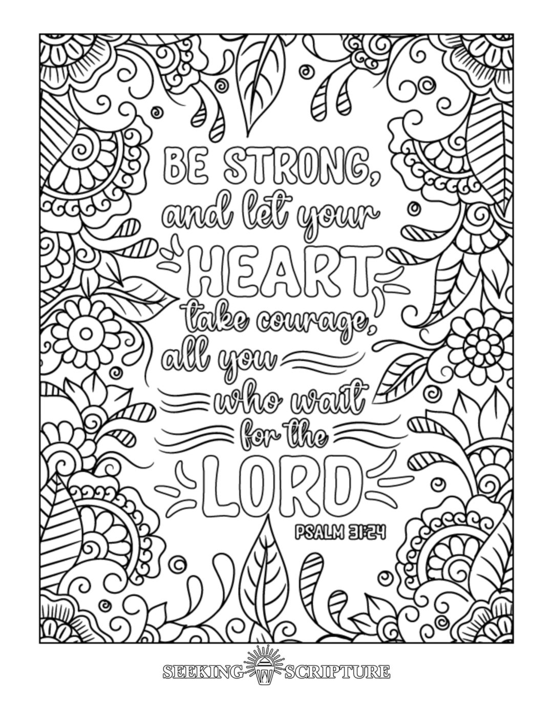 Seeking scripture coloring pages