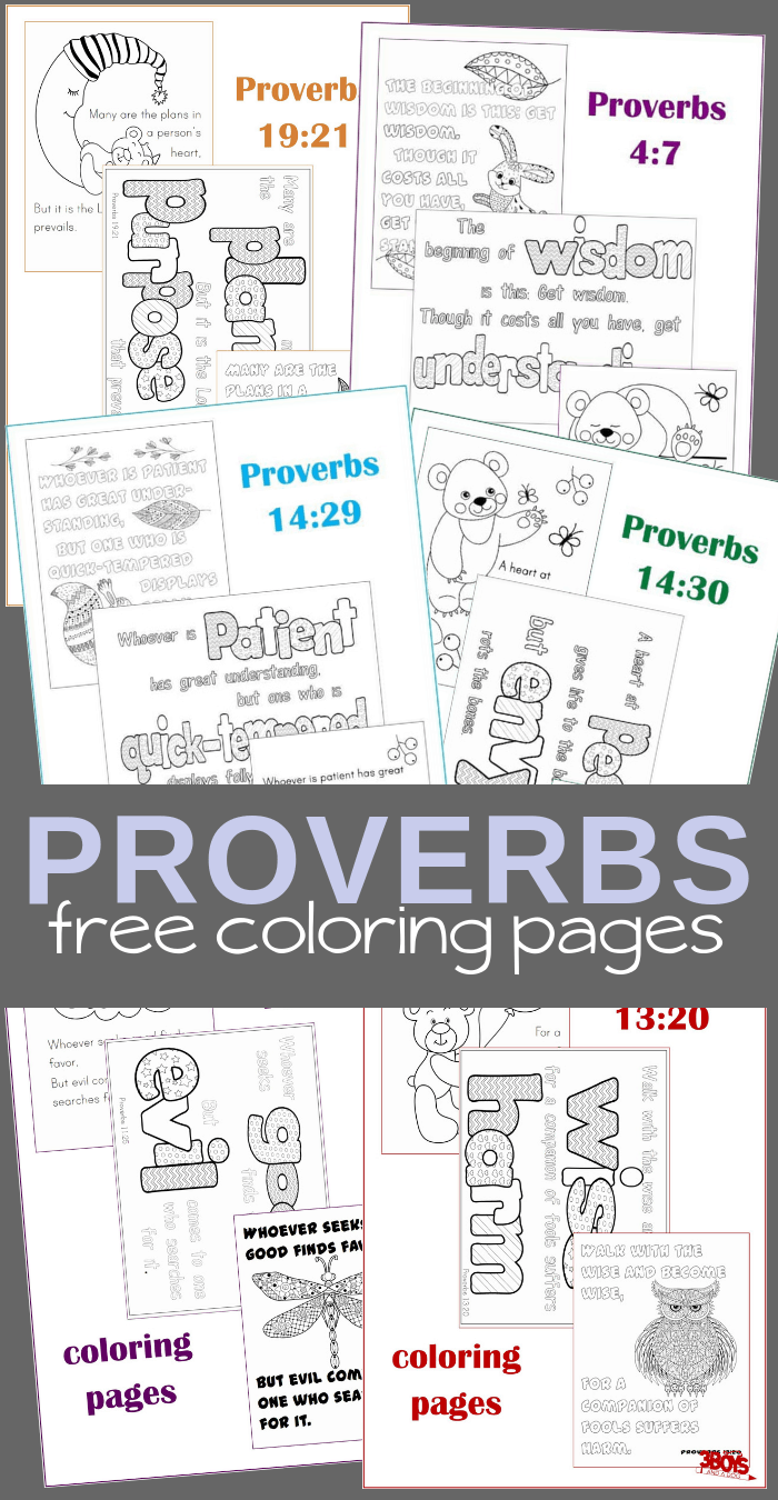 Proverbs coloring pages