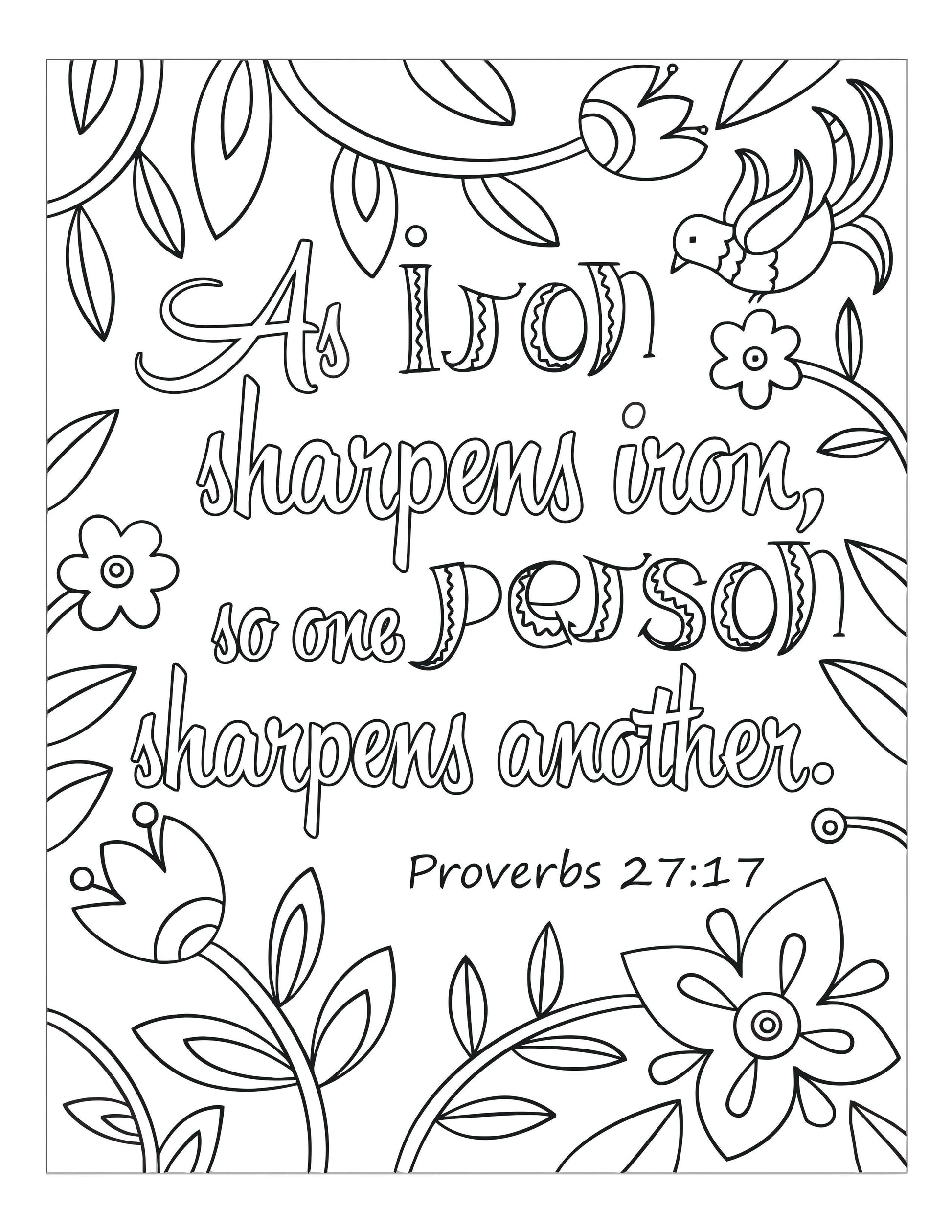 Bible memory verse coloring book pages download only