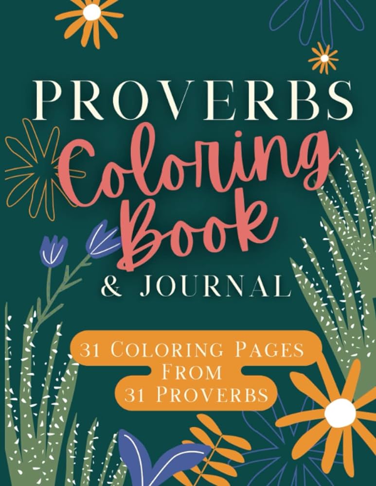 Proverbs coloring book journal