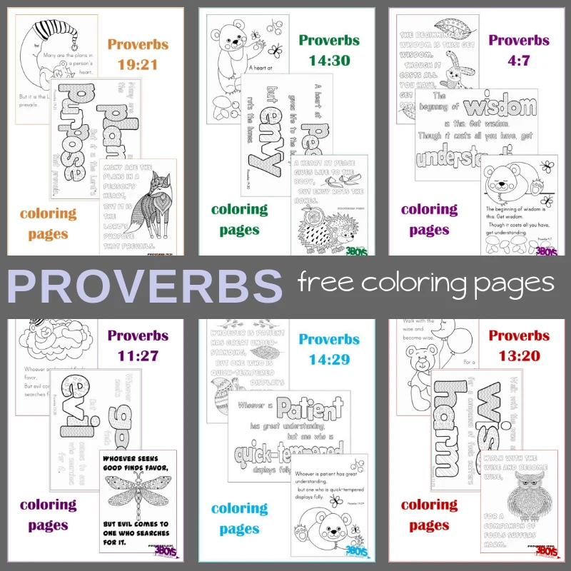 Proverbs coloring pages