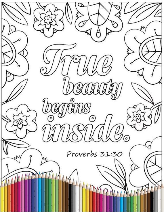 Bible verse coloring pages set of