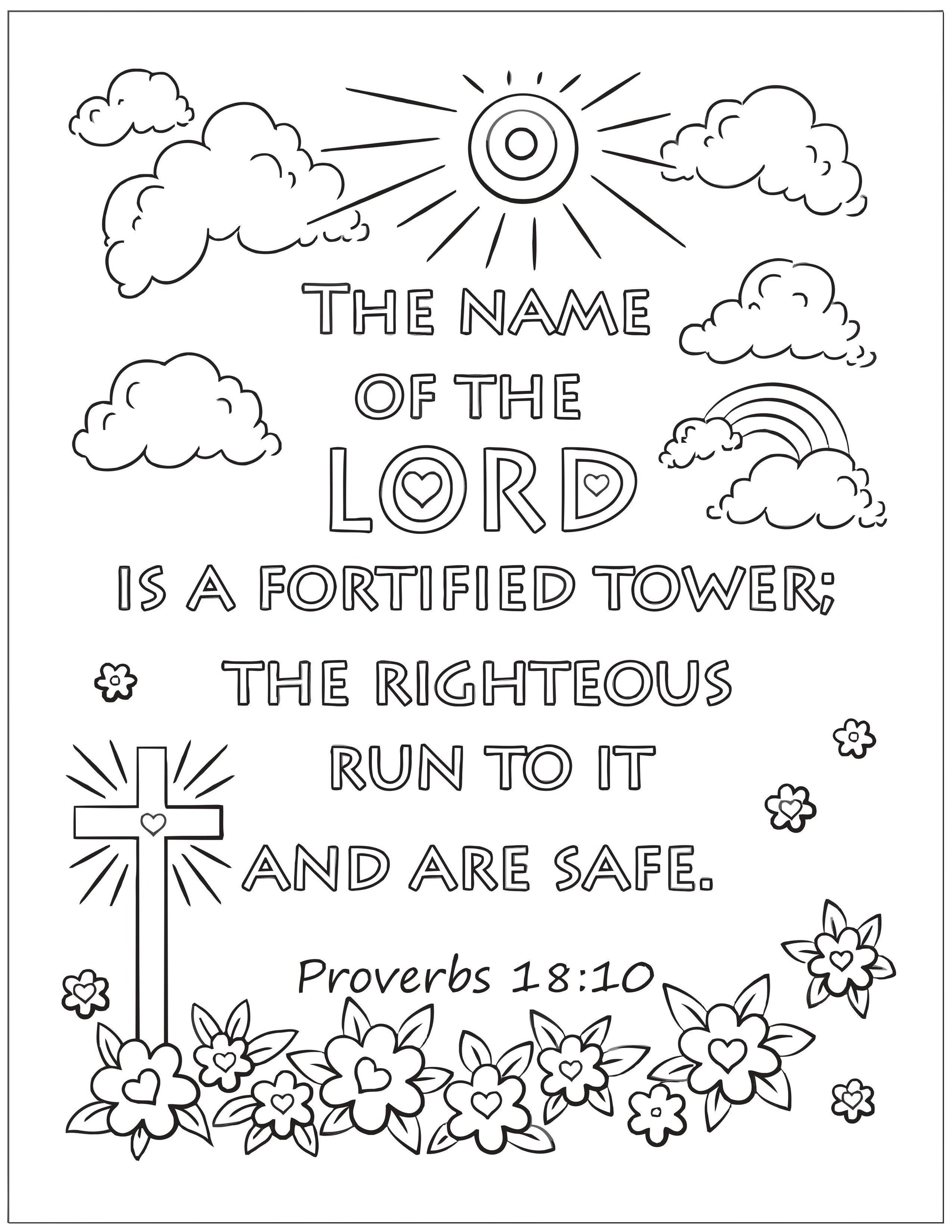 Bible memory verse coloring book pages download only