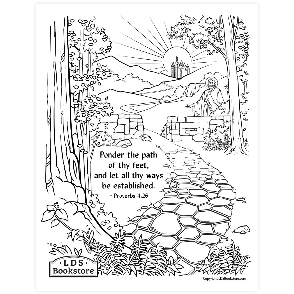 Ponder the path of thy feet coloring page