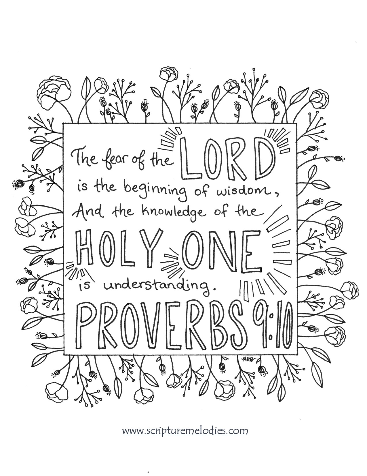 Coloring pages â scripture melodies