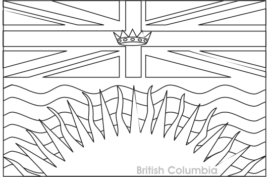 Colouring book of flags canada