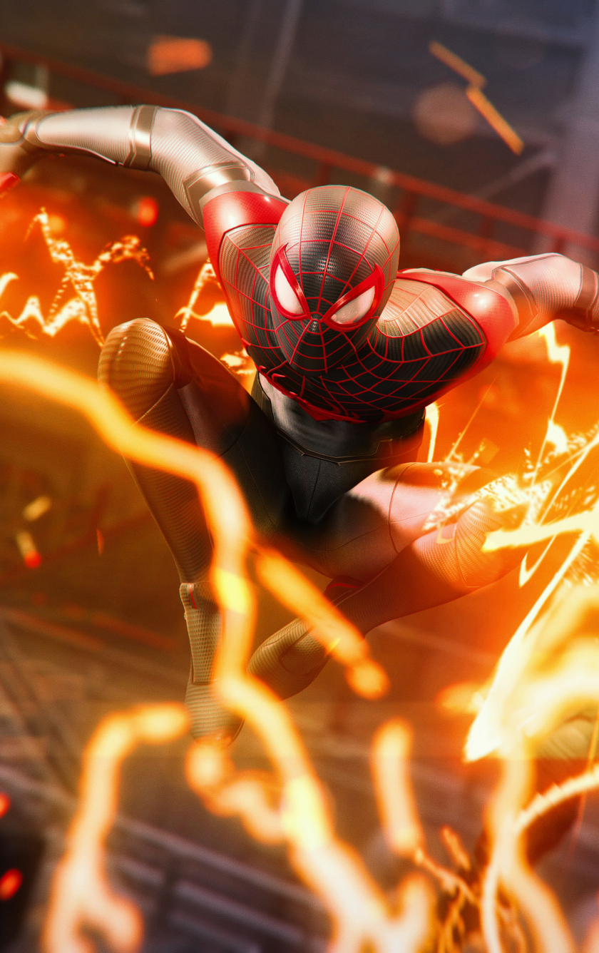 Download wallpaper x miles morales video game ps iphone iphone s iphone c ipod touch x hd background