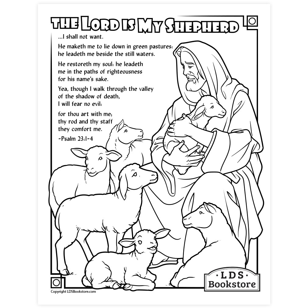 The lord is my shepherd coloring page