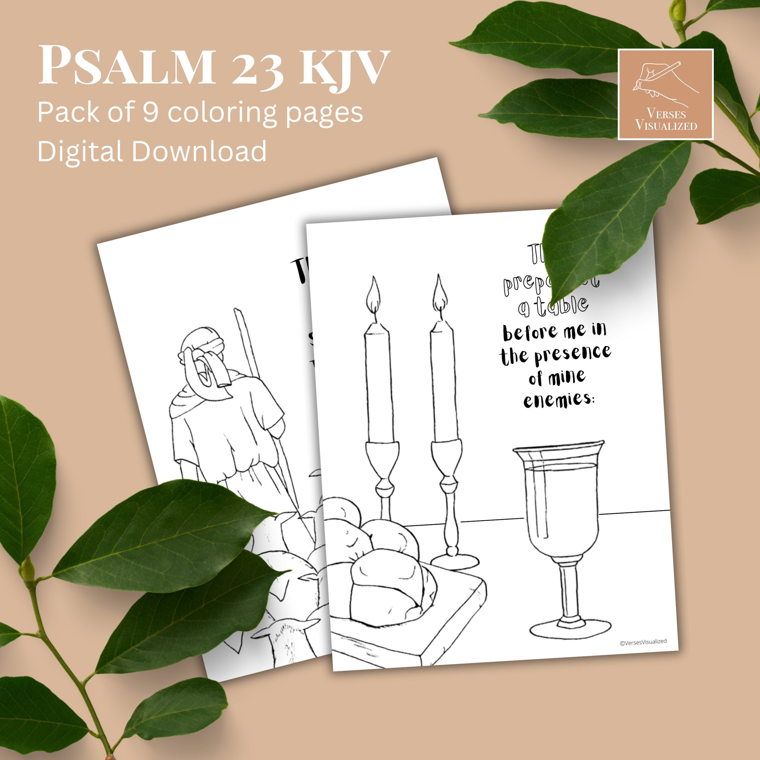 Kjv psalm coloring pages christian kids bible memory activity bible coloring sheets sunday school craft homeschool printable