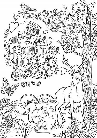 Psalm coloring page