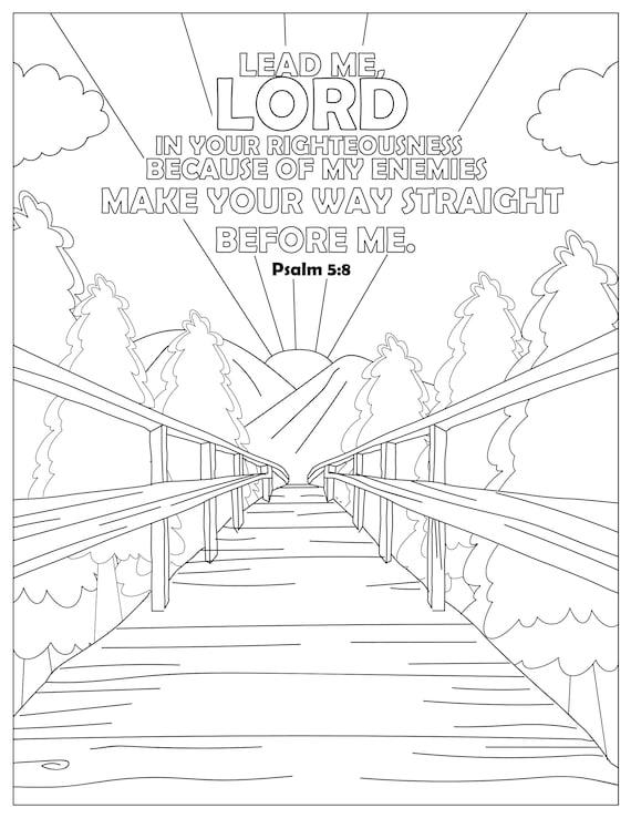 Psalm coloring pages for adults printable coloring page instant download pdf