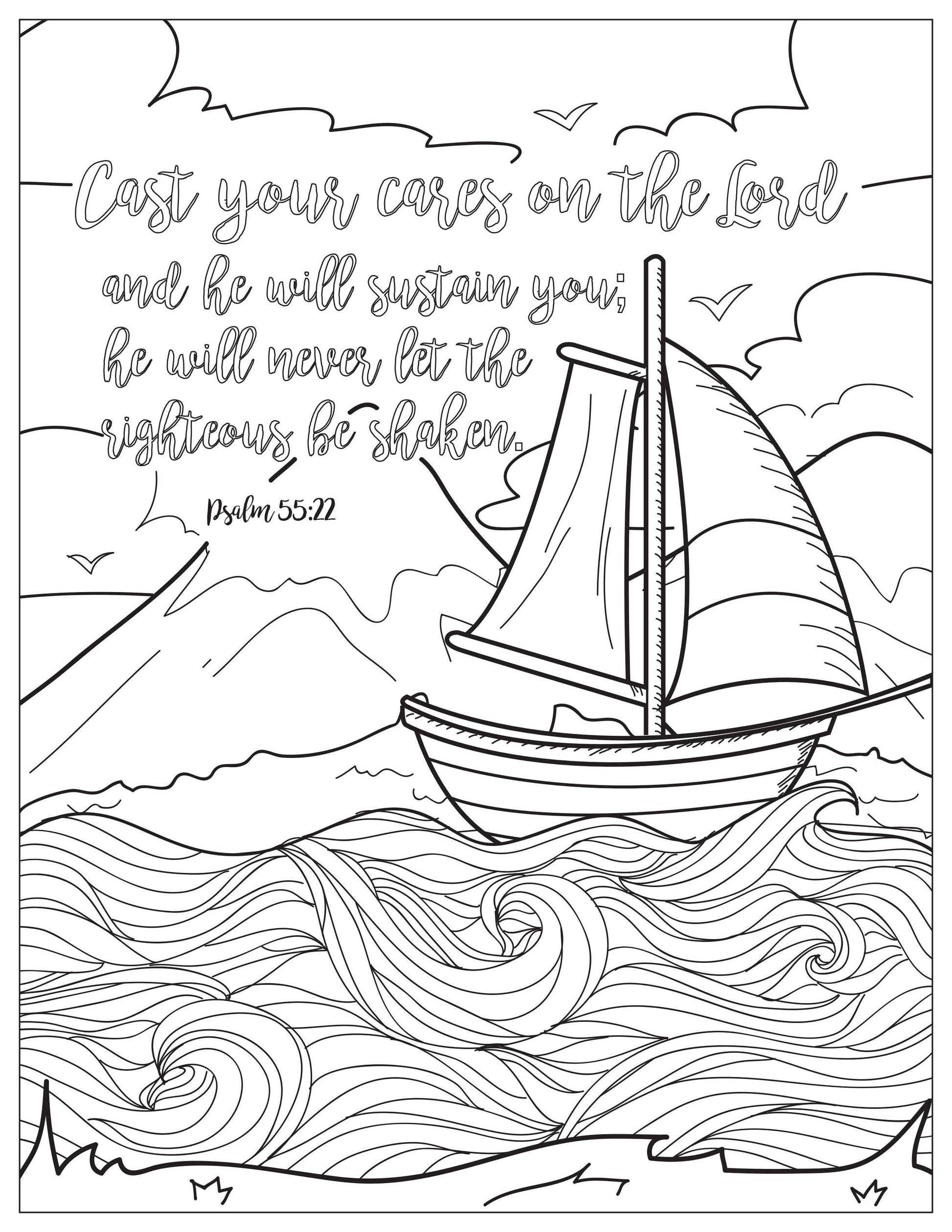 Book of psalms page bible coloring book download only