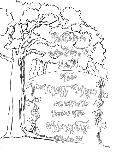 Psalm coloring page pdf