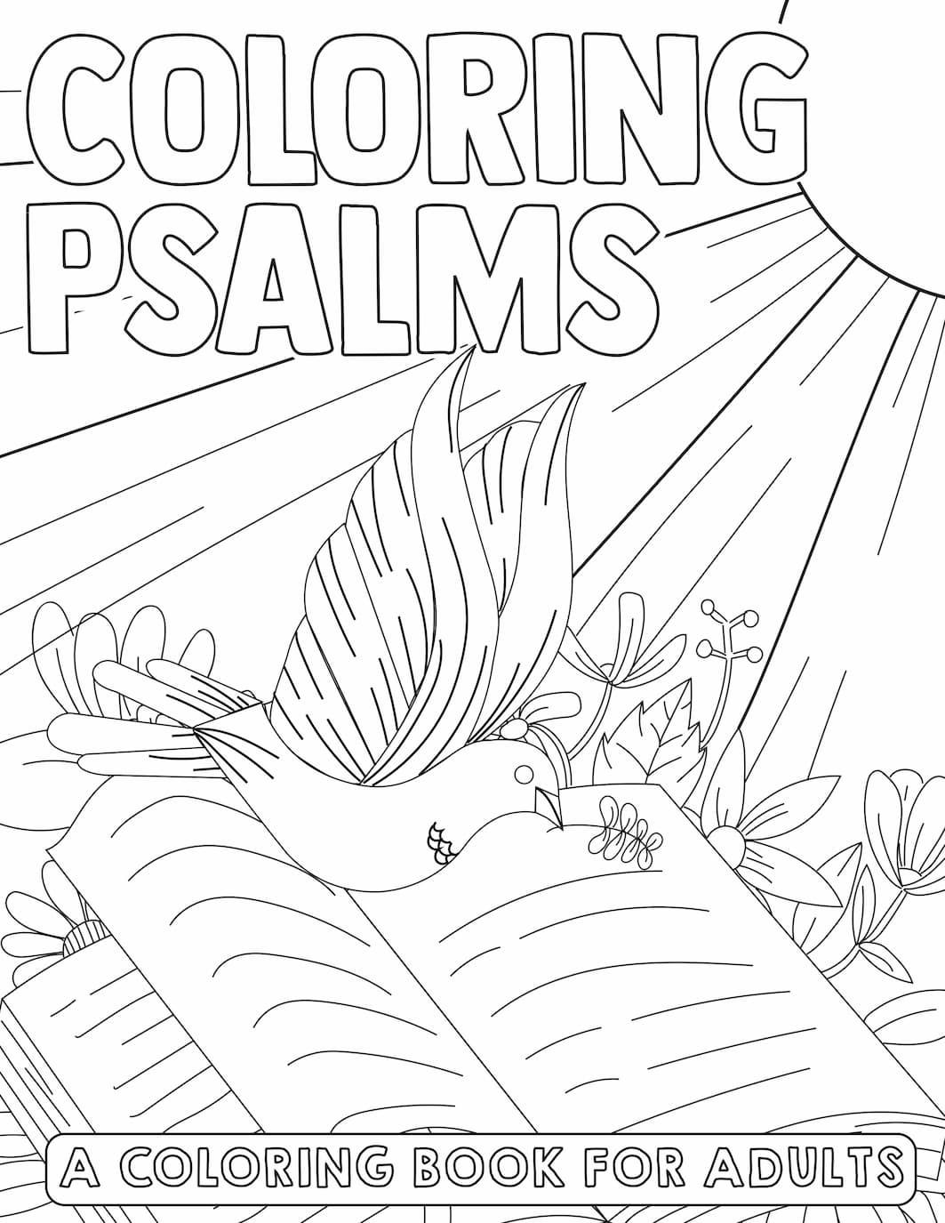 Book of psalms page bible coloring book download only