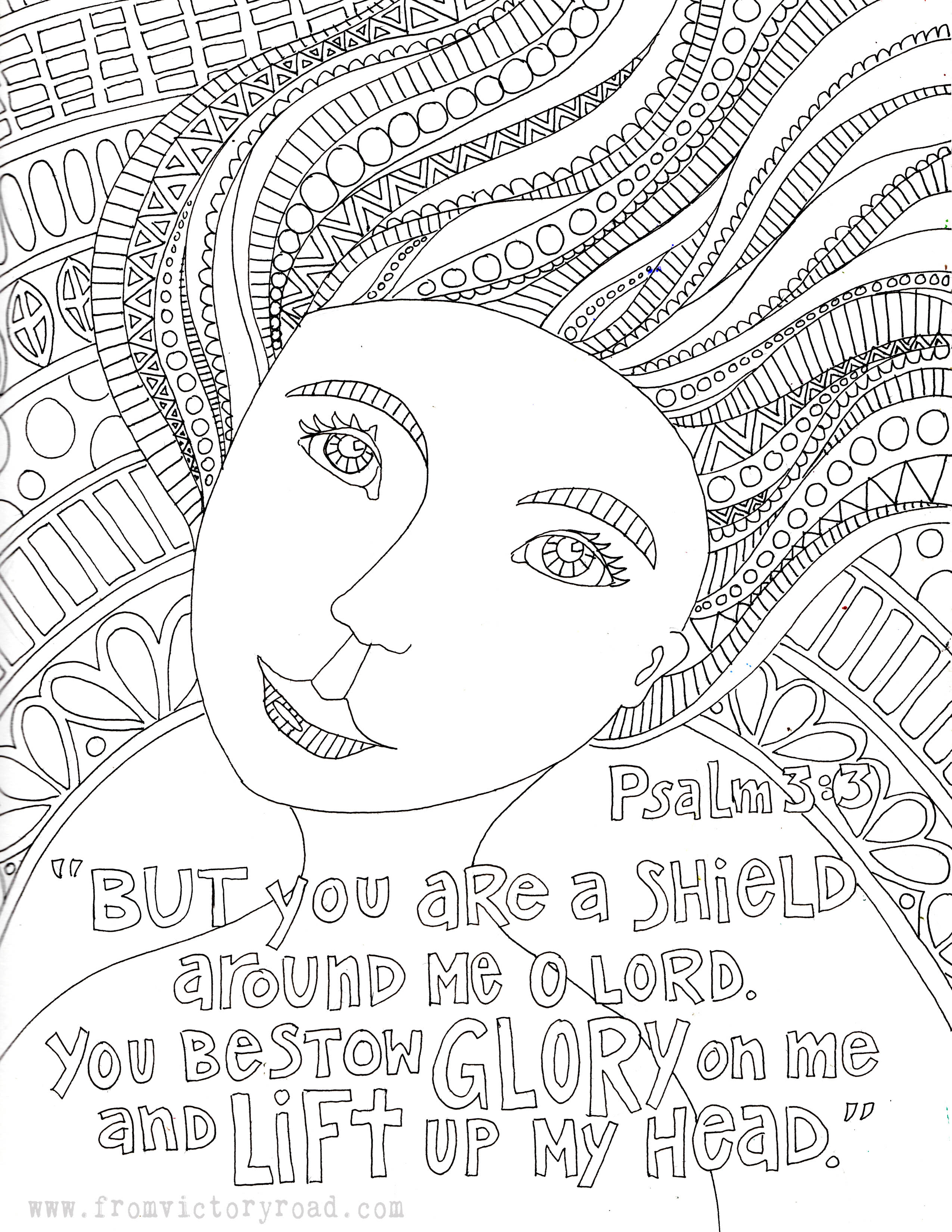 Coloring page â psalm â from victory road