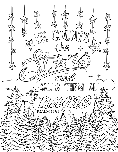 Psalm coloring page