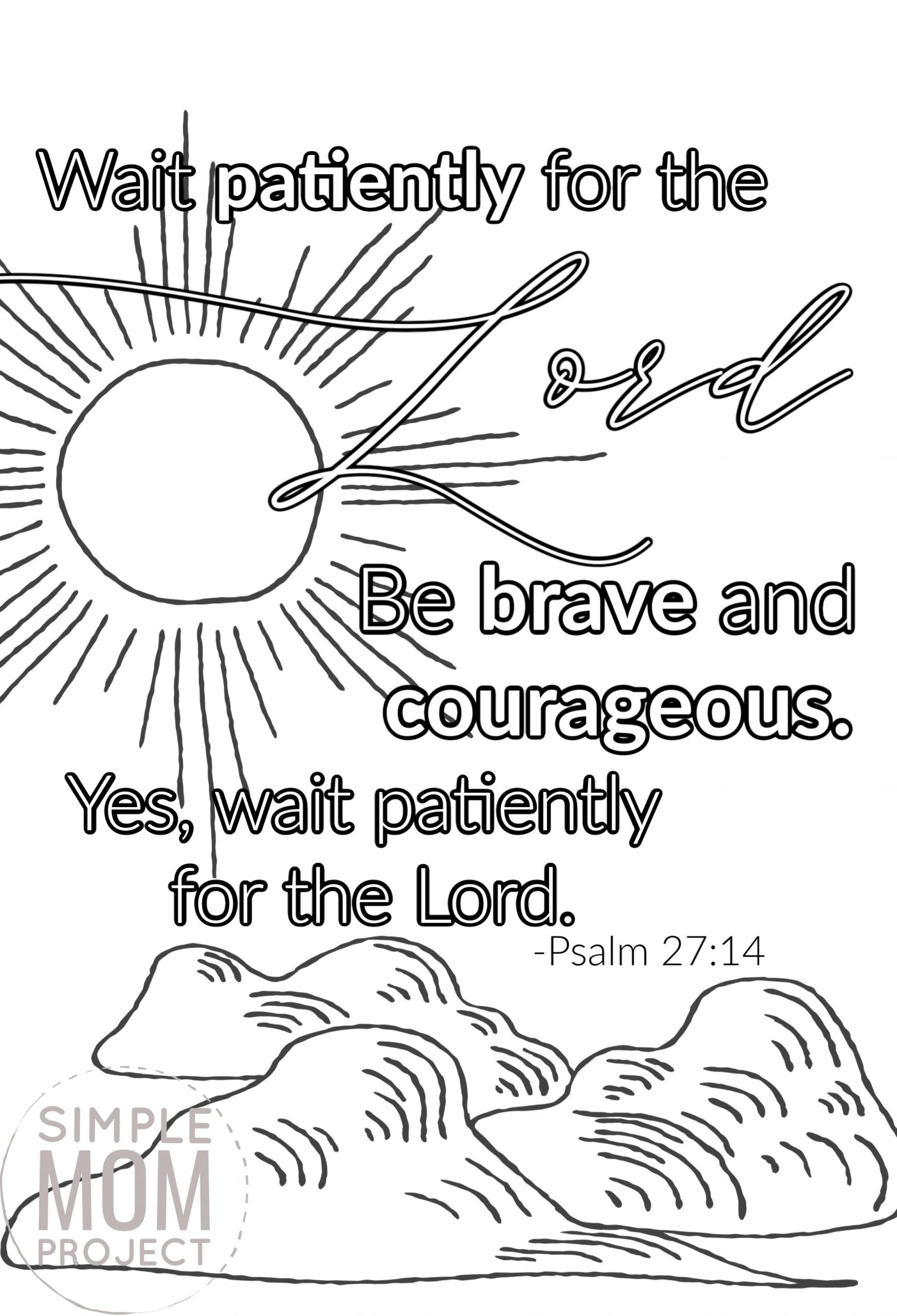Free printable psalm bible verse coloring page â simple mom project