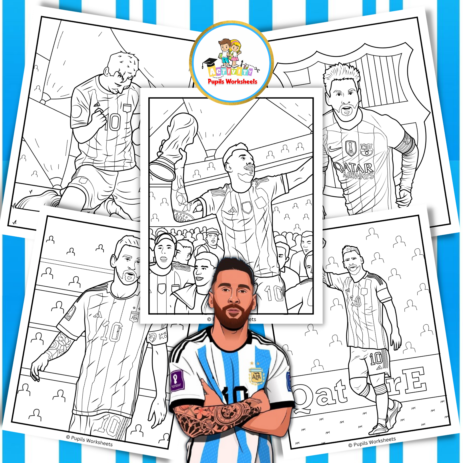 Soccer messi coloring pages