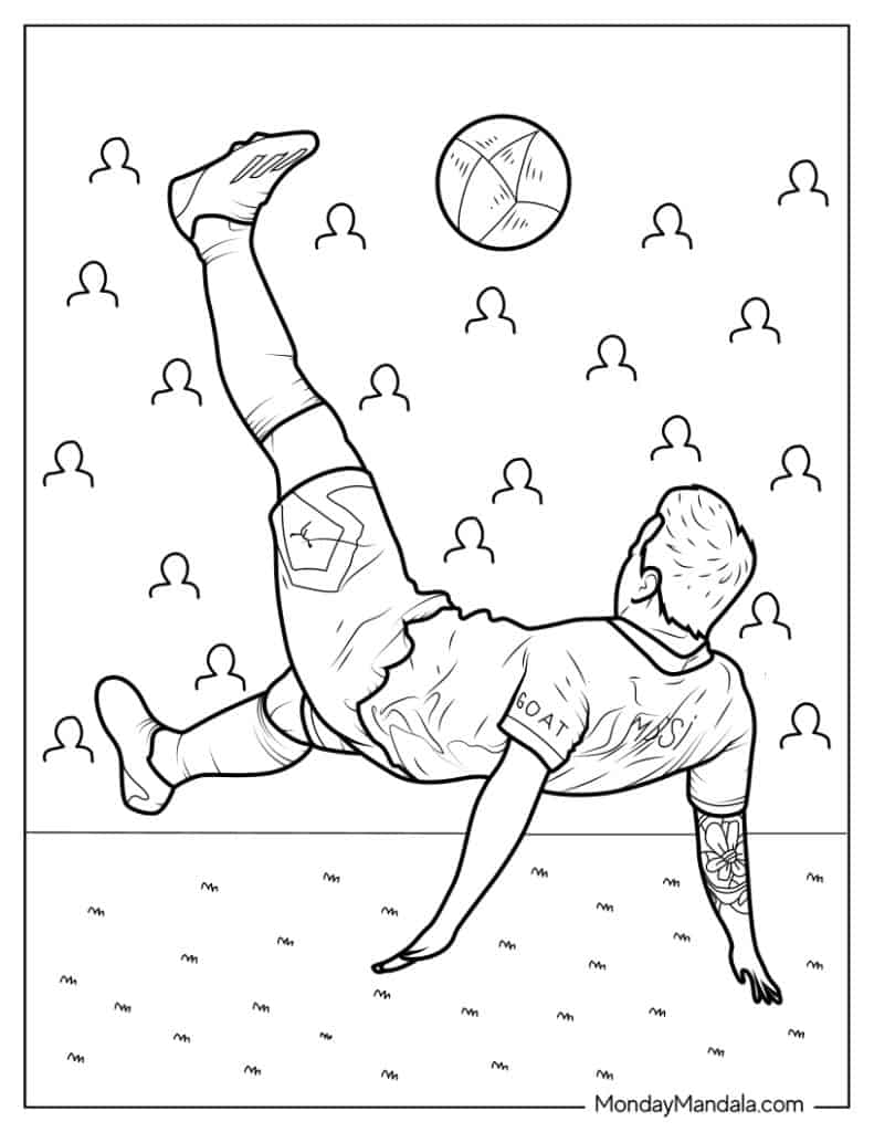 Lionel messi coloring pages free pdf printables