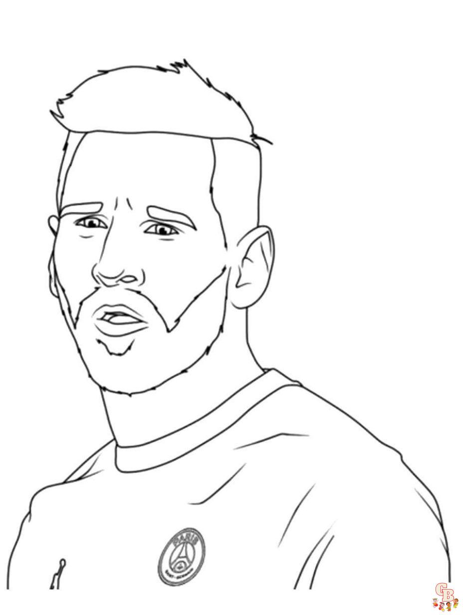 Create masterpieces with free messi coloring pages for kids