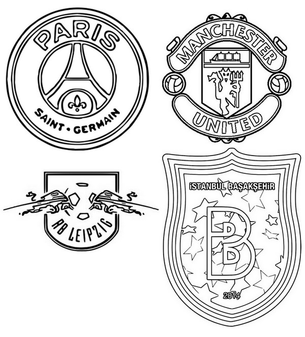 Coloring page uefa champions league groupe h paris saint