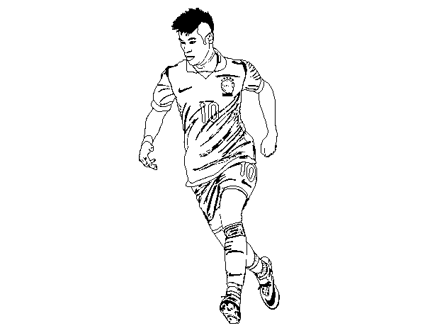 Neymar coloring page