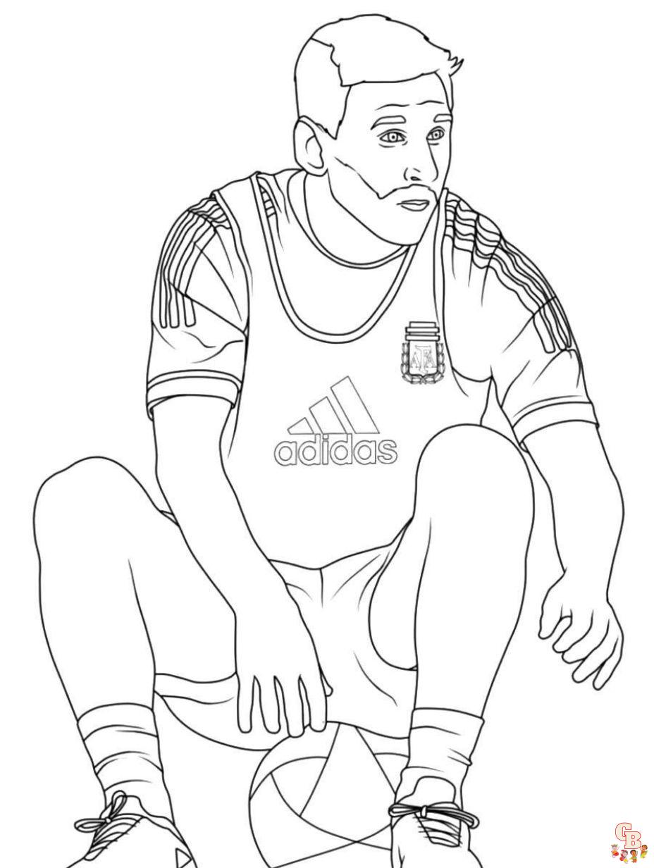 Create masterpieces with free messi coloring pages for kids