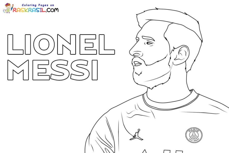 Messi coloring pages